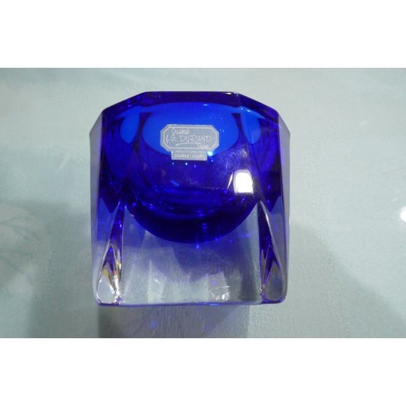 Signed JG Durand Cobalt Blue & Clear Master Salt Etched Signature & Label - Picture 7 of 11